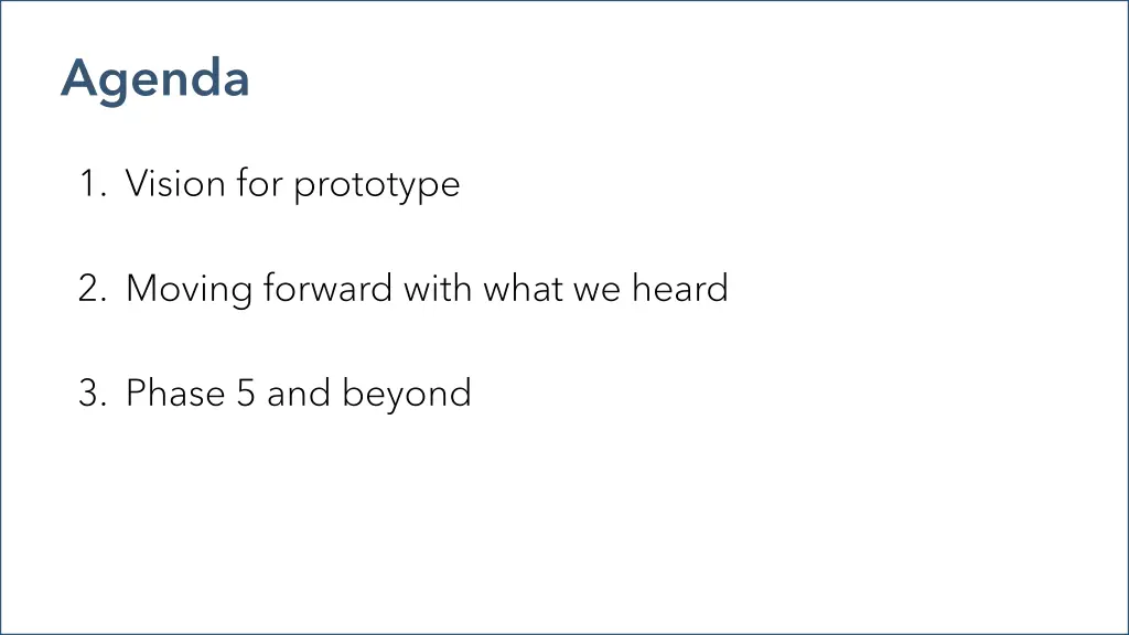 agenda