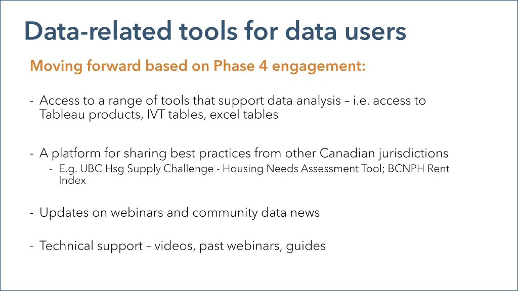 data related tools for data users