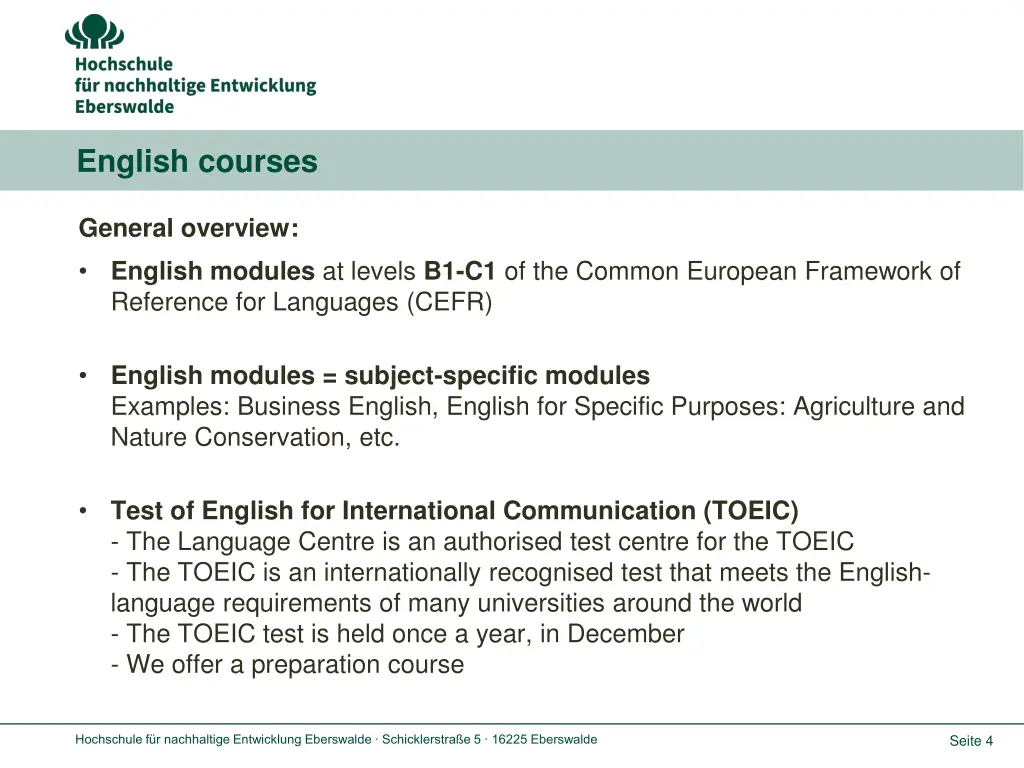 english courses