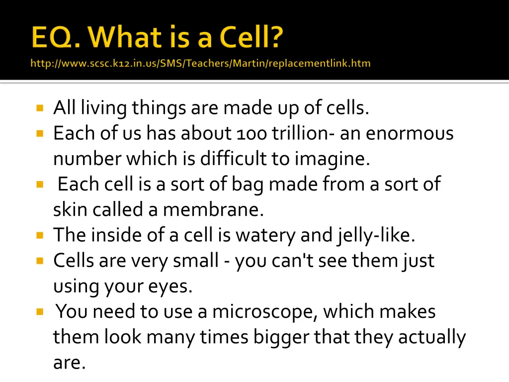 all living things are made up of cells each