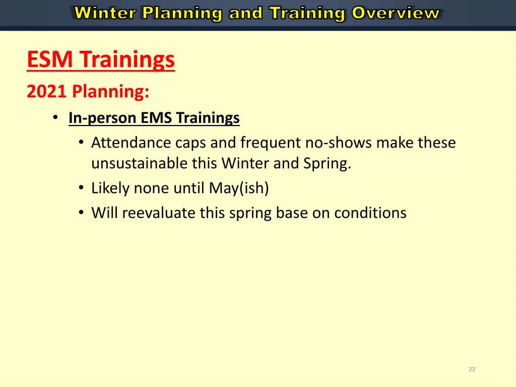 winter planning and training overview 13