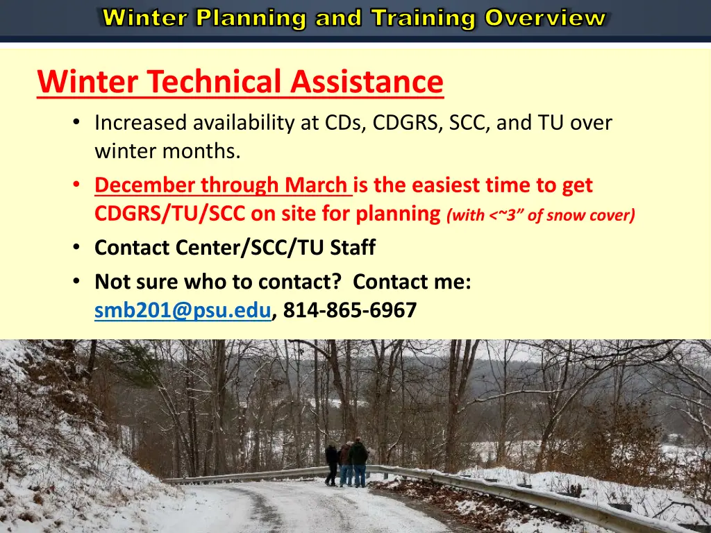 winter planning and training overview 17