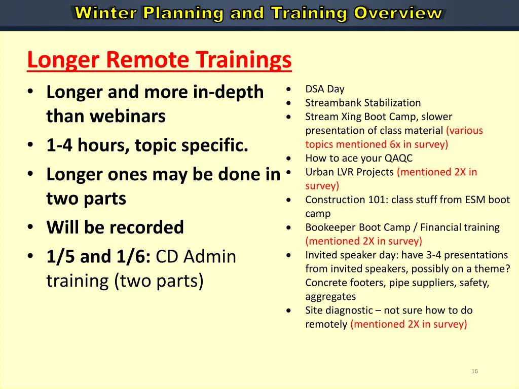 winter planning and training overview 9
