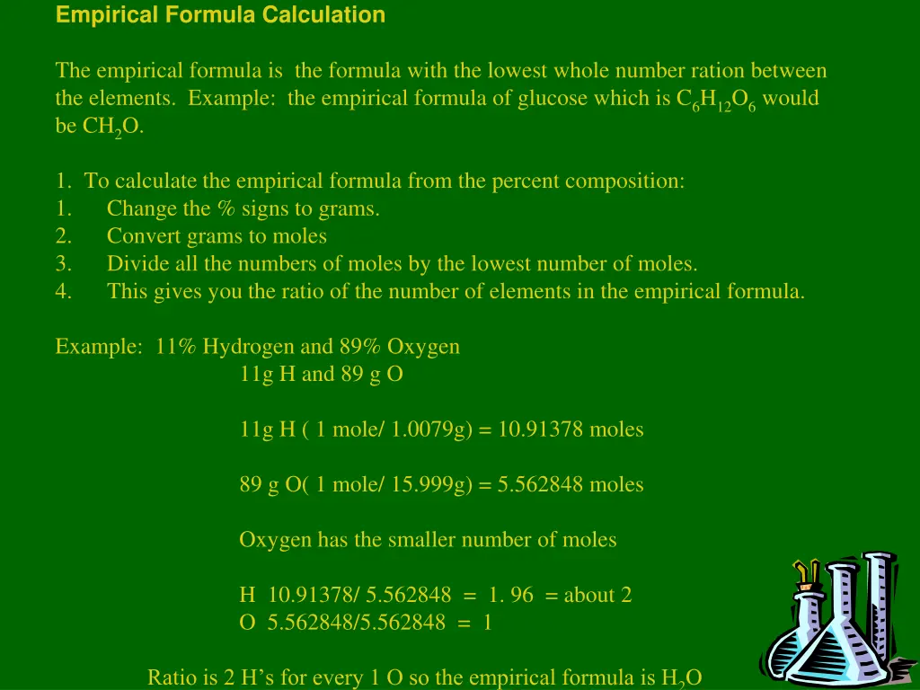 empirical formula calculation the empirical