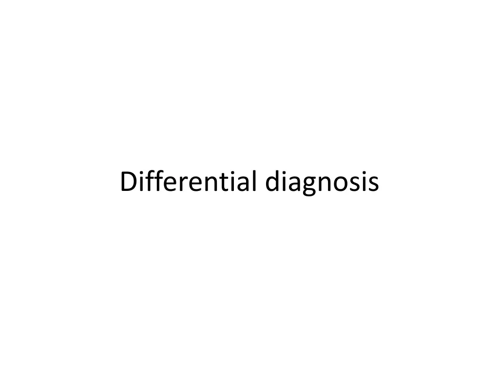 differential diagnosis