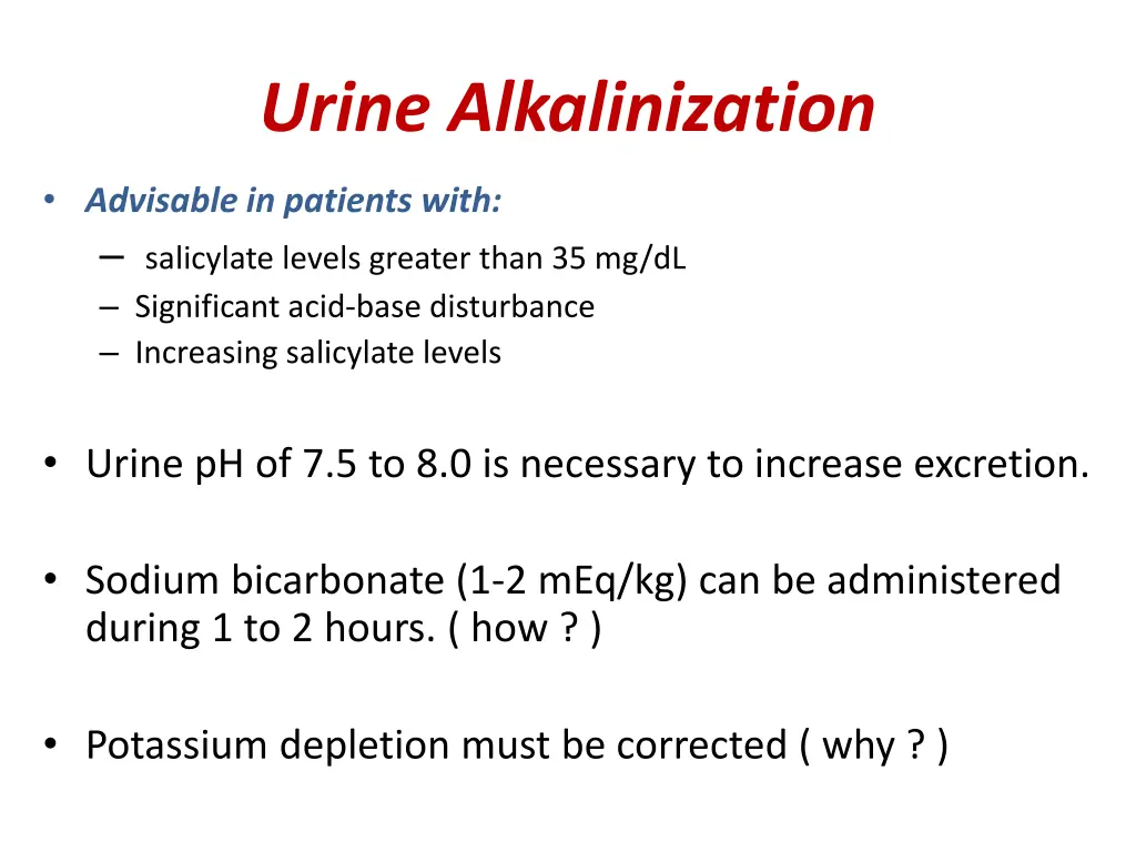 urine alkalinization
