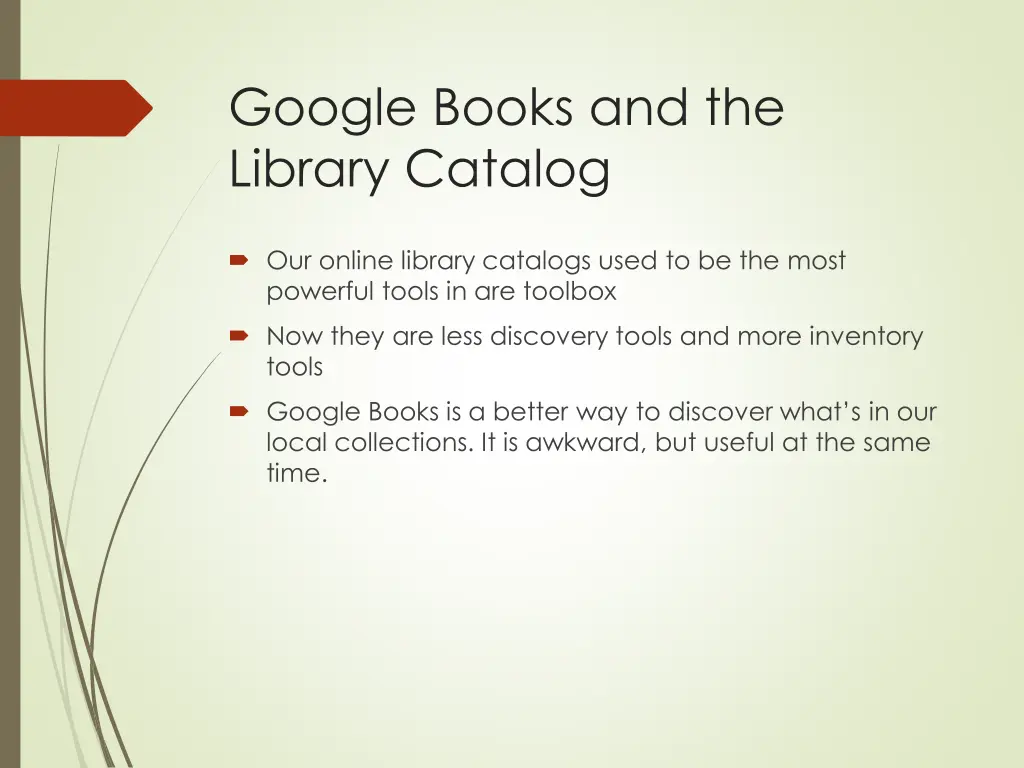 google books and the library catalog