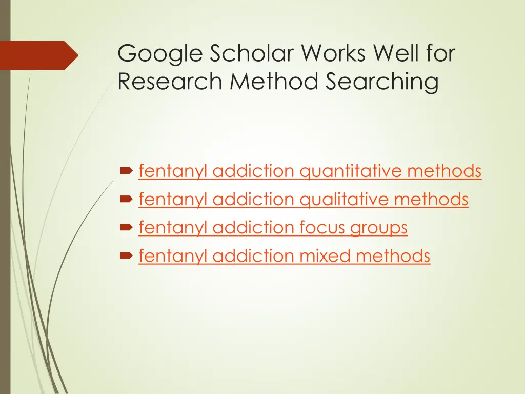 google scholar works well for research method