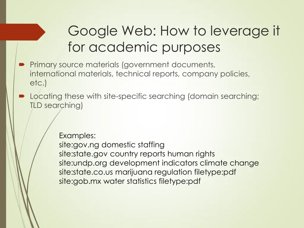 google web how to leverage it for academic