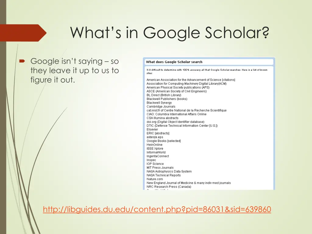 what s in google scholar