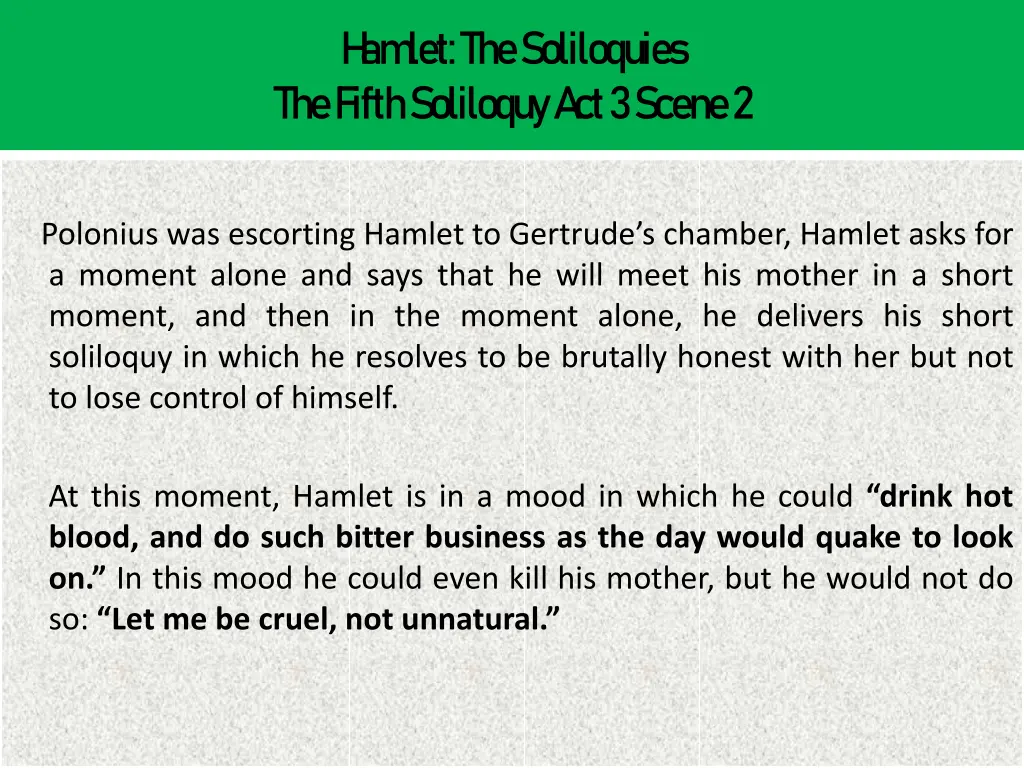 h am let the soliloquies the fifth soliloquy 2