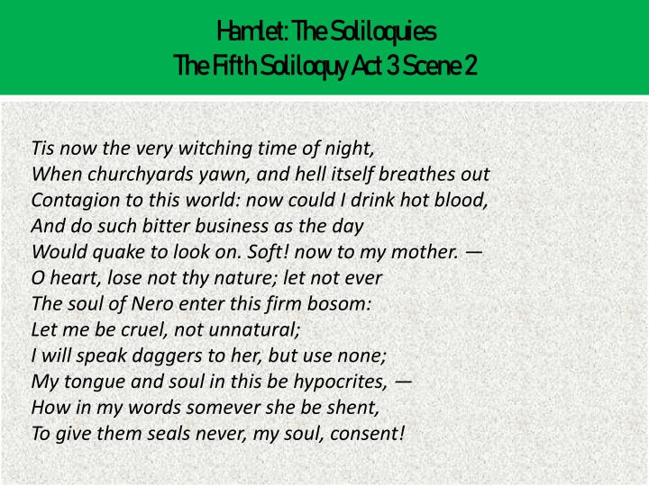 h am let the soliloquies the fifth soliloquy