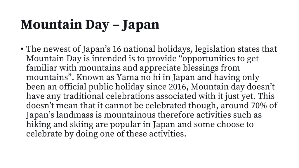 mountain day japan
