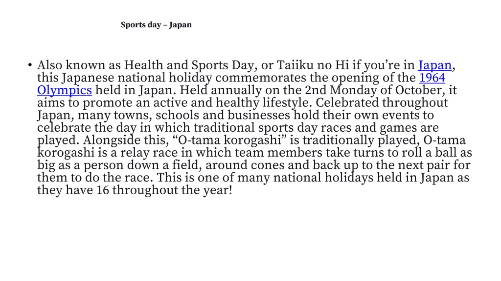 sports day japan