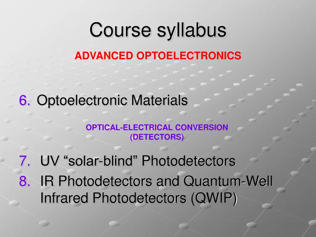 course syllabus 1