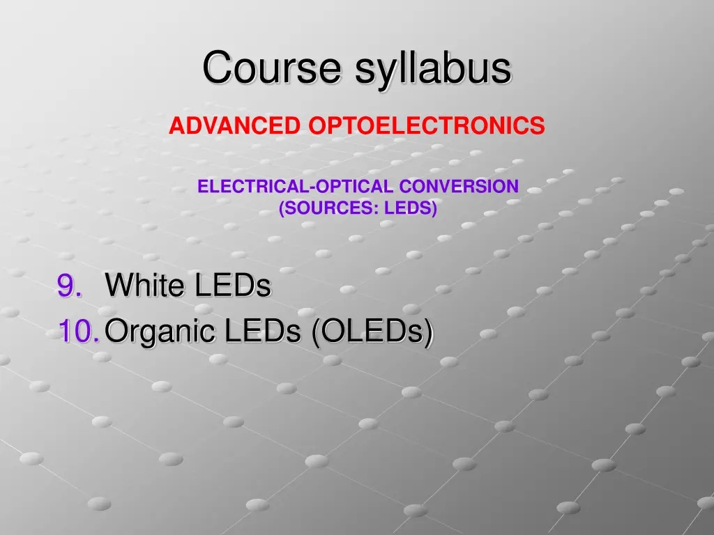 course syllabus 2