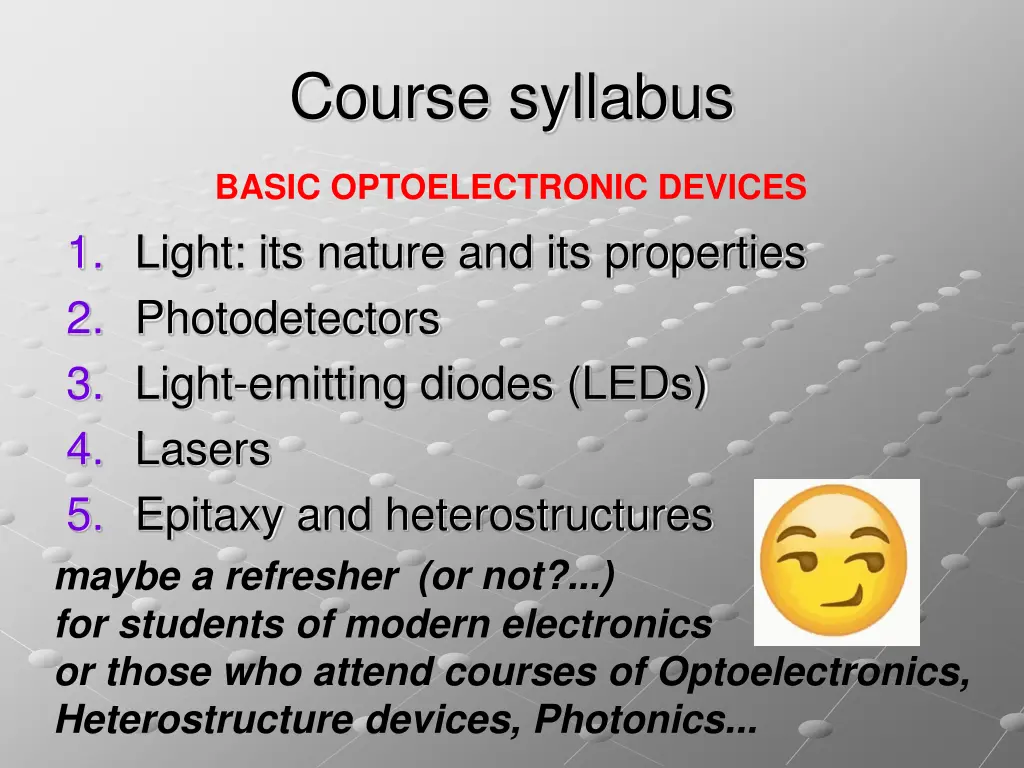 course syllabus