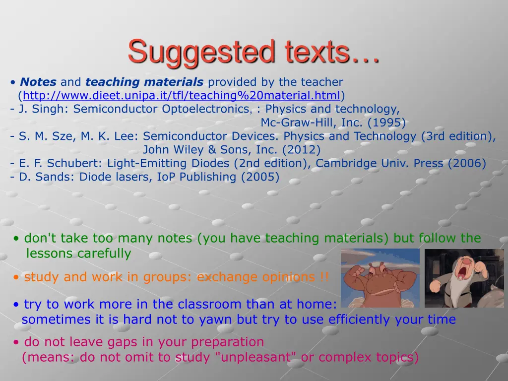 suggested texts