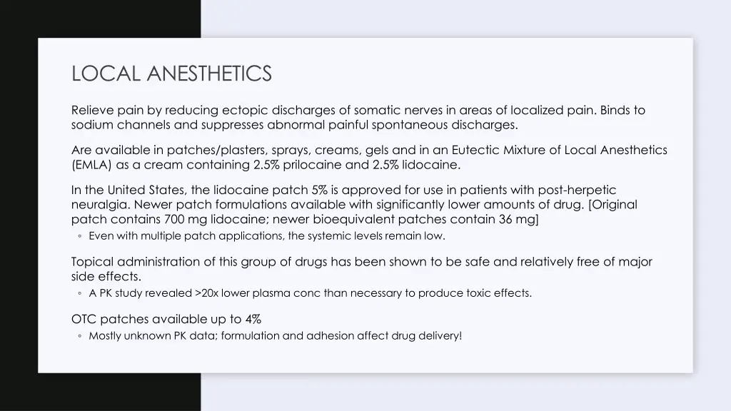 local anesthetics 1