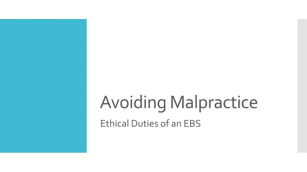 avoiding malpractice