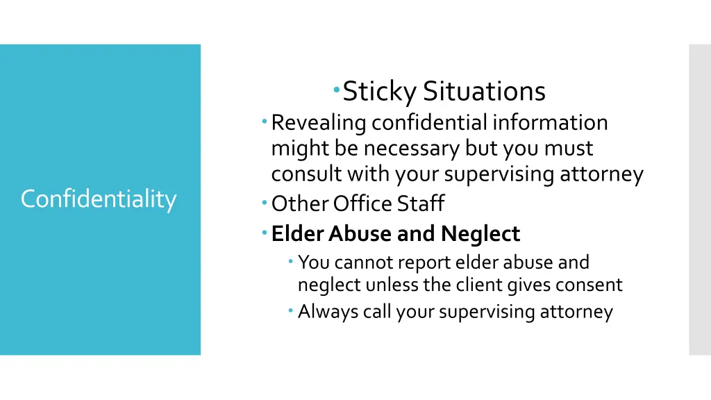 sticky situations revealing confidential