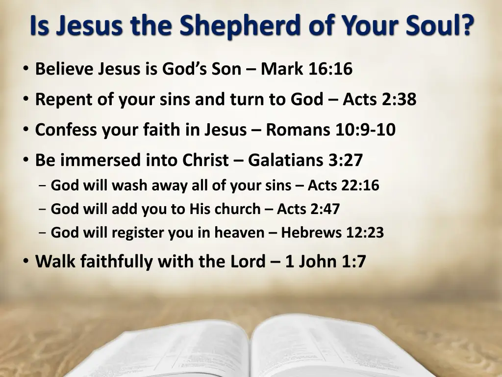 is jesus the shepherd of your soul