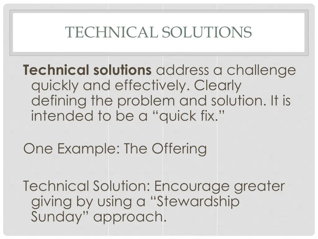 technical solutions
