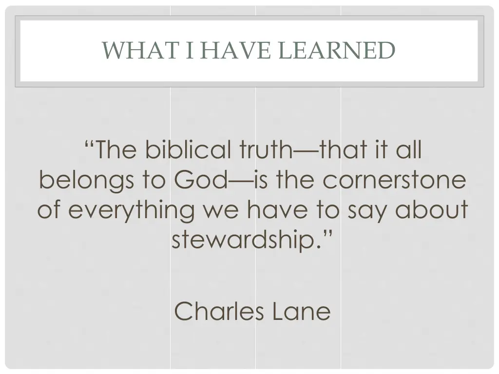 what i have learned 10