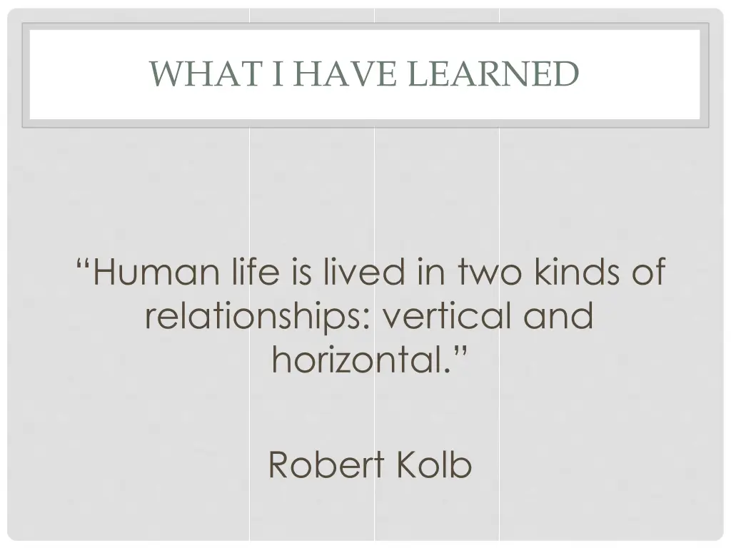 what i have learned 15