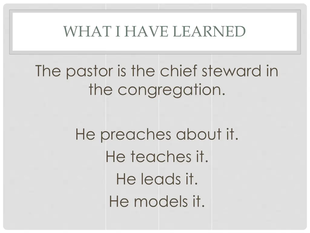 what i have learned 18