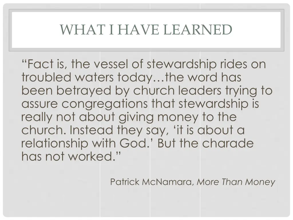 what i have learned 2
