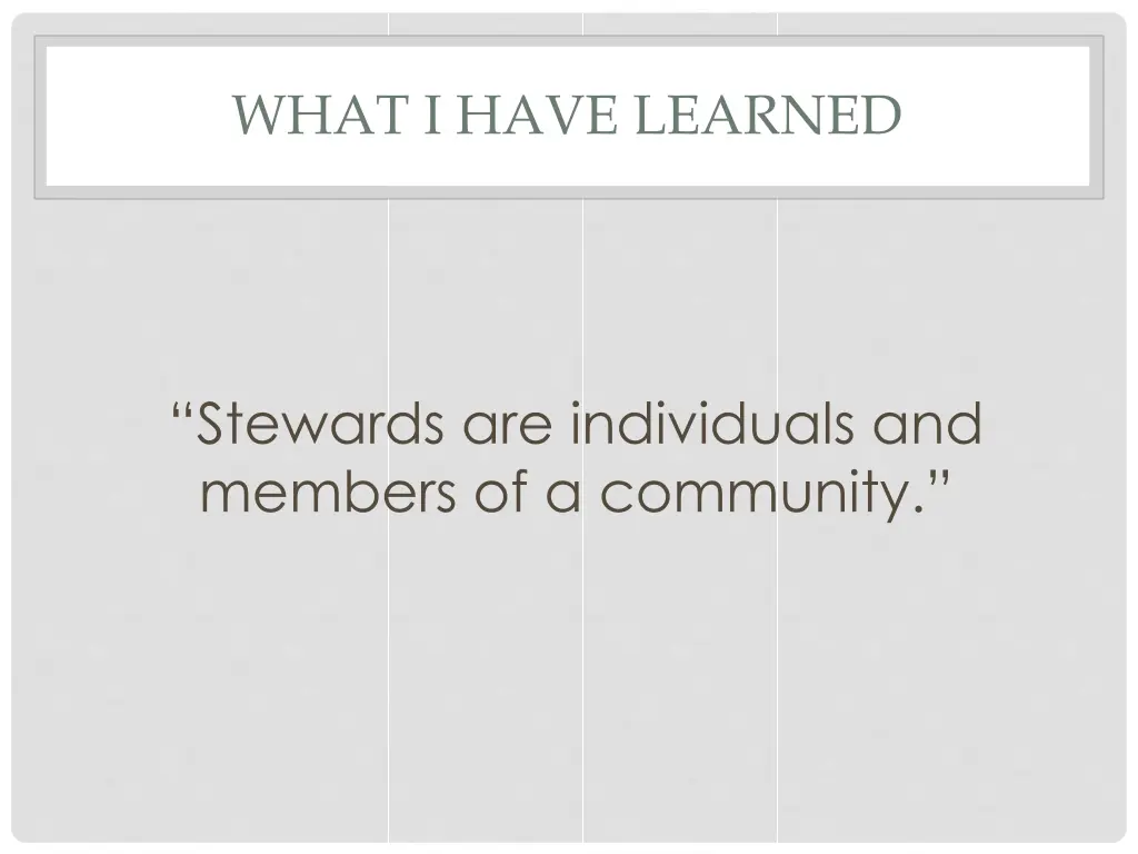 what i have learned 20