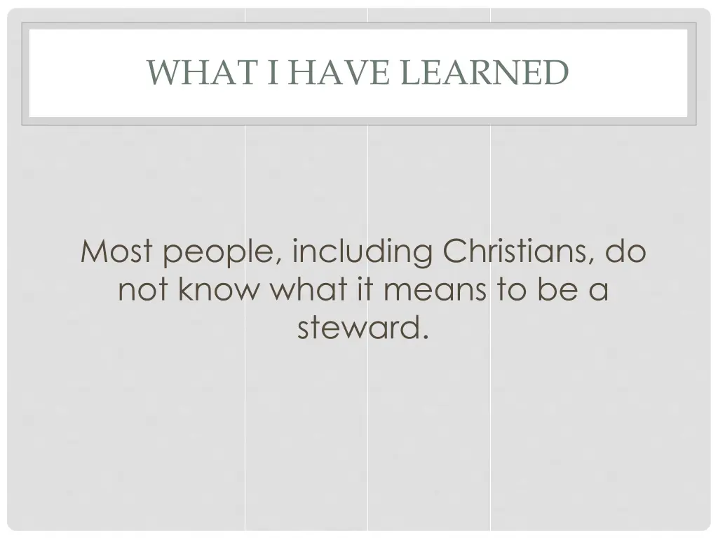what i have learned 5