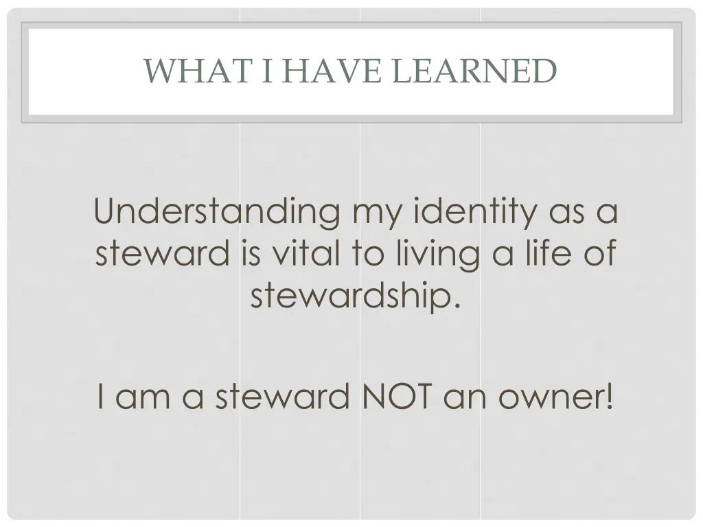 what i have learned 6