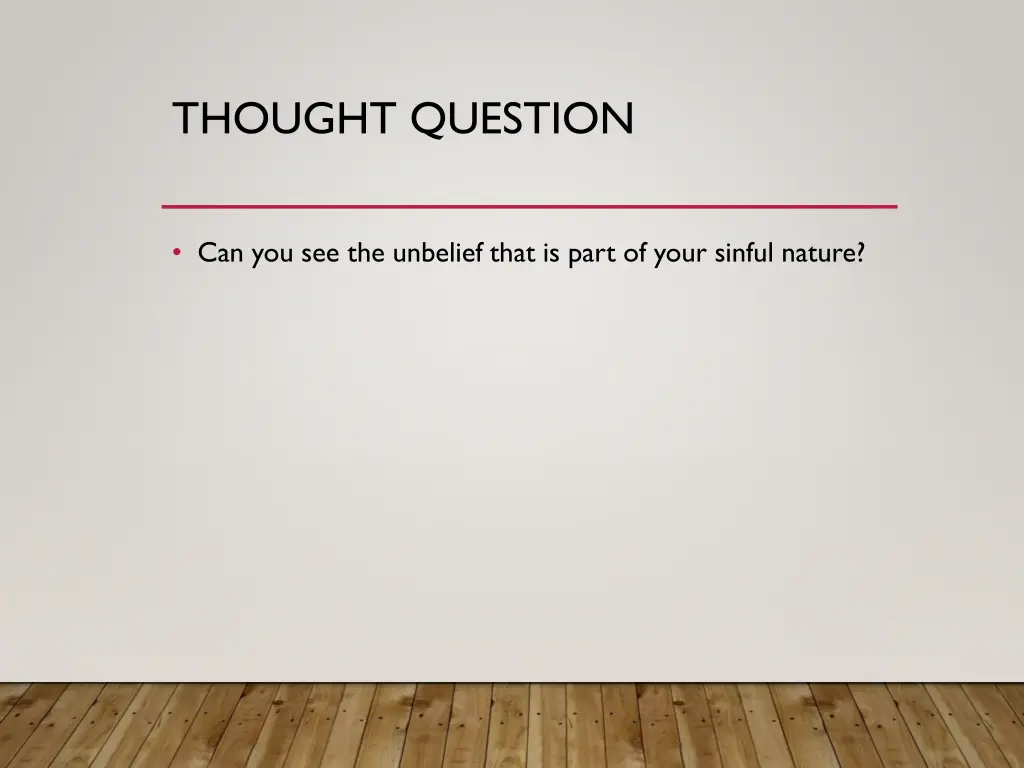 thought question