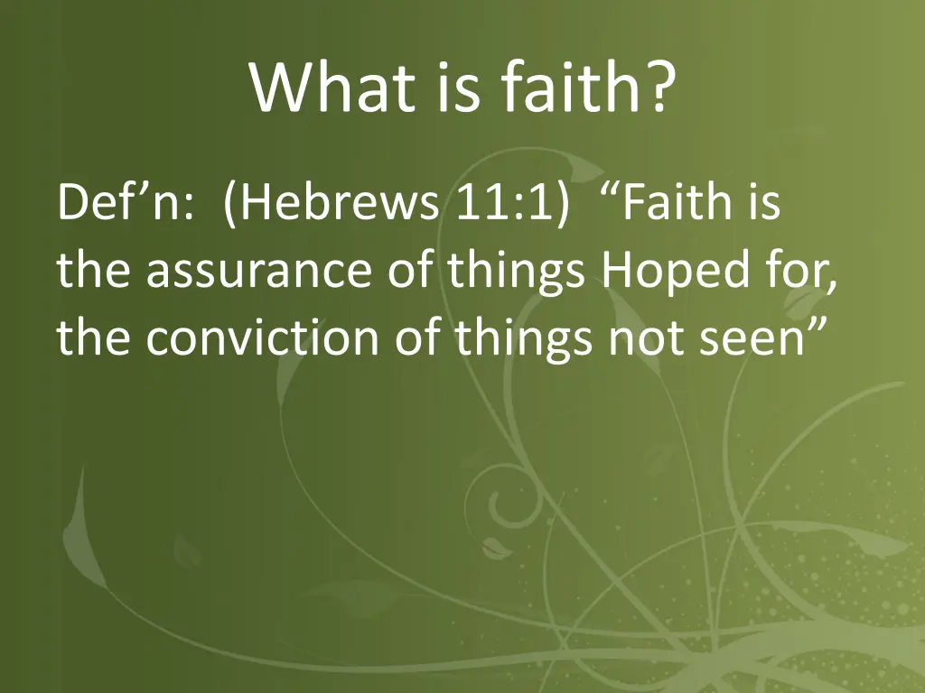 what is faith