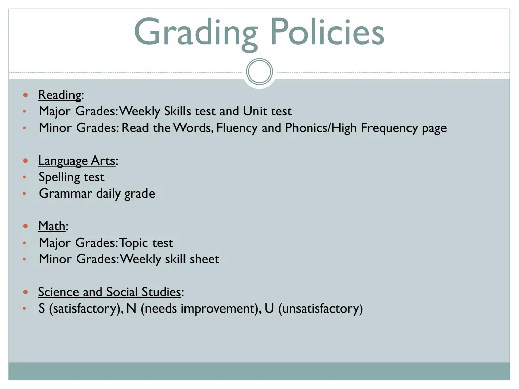 grading policies