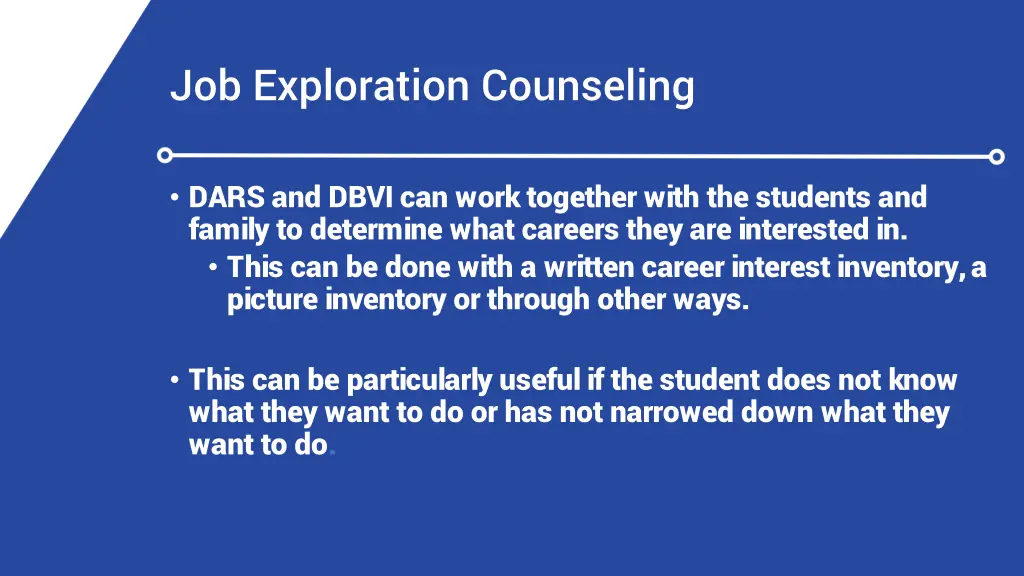 job exploration counseling