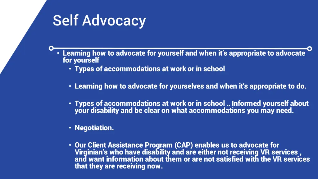 self advocacy