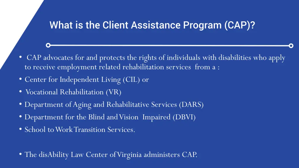 what is the client assistance program cap