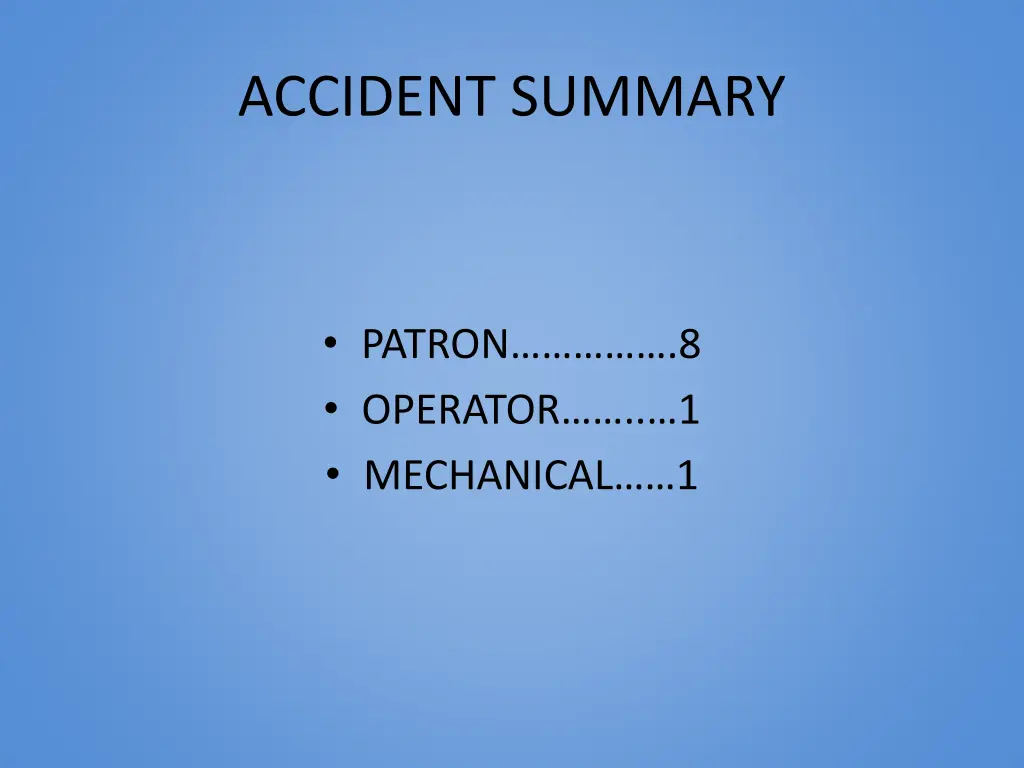 accident summary