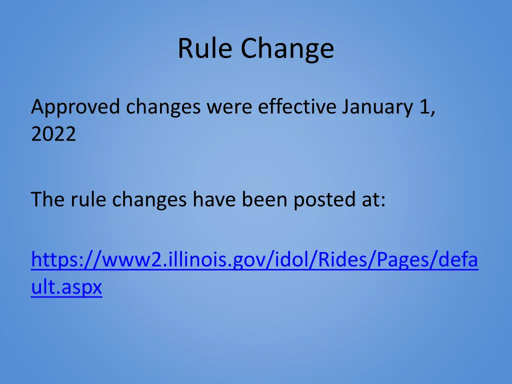 rule change