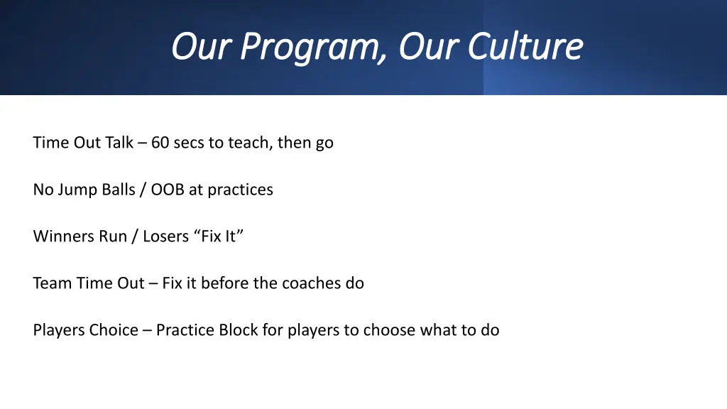 our program our culture our program our culture