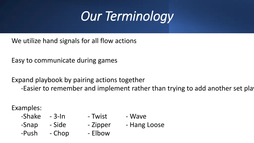 our terminology our terminology