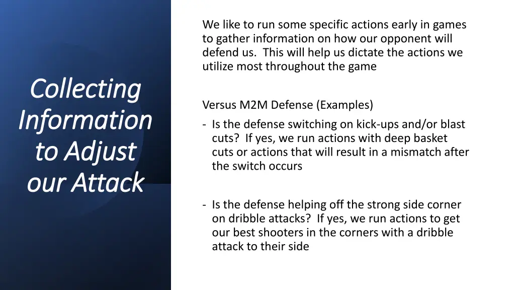we like to run some specific actions early