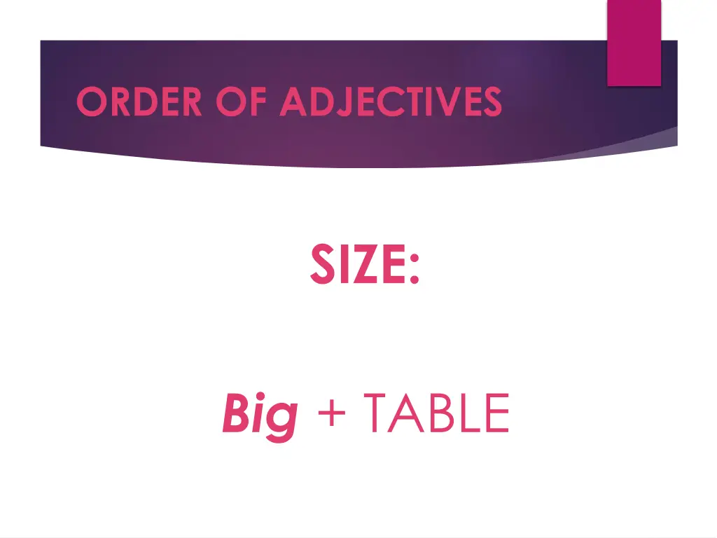 order of adjectives 3