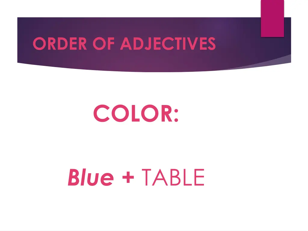 order of adjectives 6