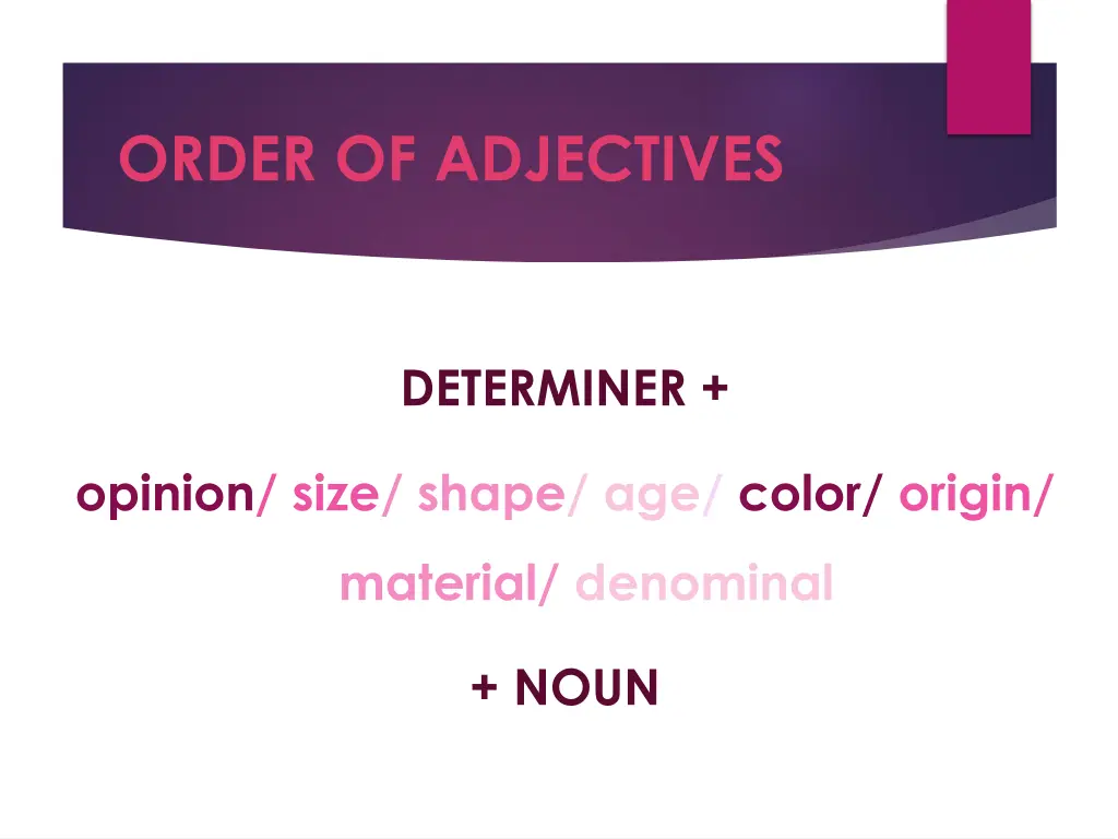 order of adjectives