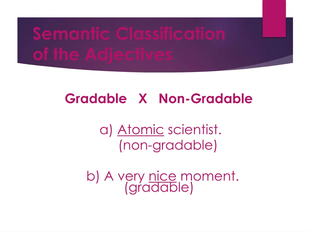 semantic classification of the adjectives 1