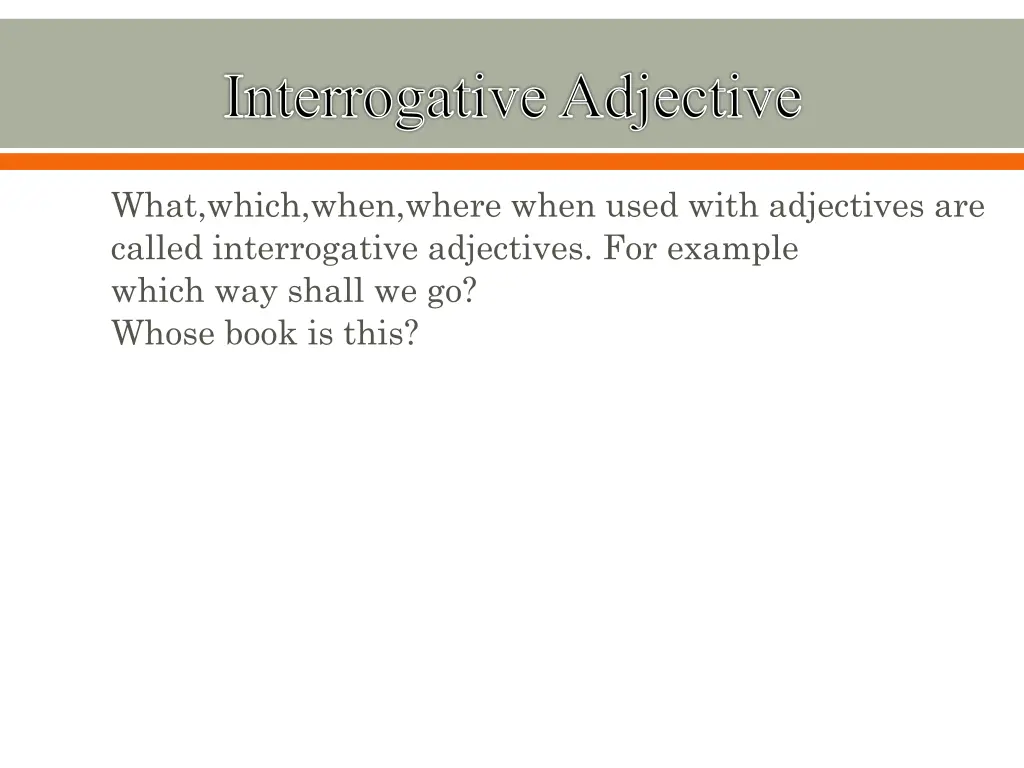 interrogative adjective